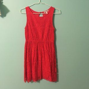 Red Lacy Delia's Dress